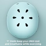 XJD Kids Helmet Light Blue Small Age 3-8 9-13 Adjustable Safety CE view 3
