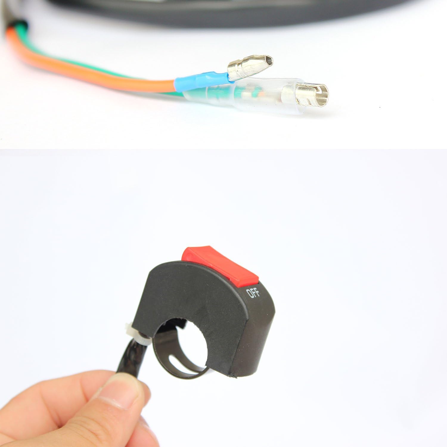 Ytian 7/8 inch Universal Motorcycle Handlebar Switch Fog Light/Spot Light Switch for U5 U7 U2 LED Headlight Scooter Electrombile - Image 4