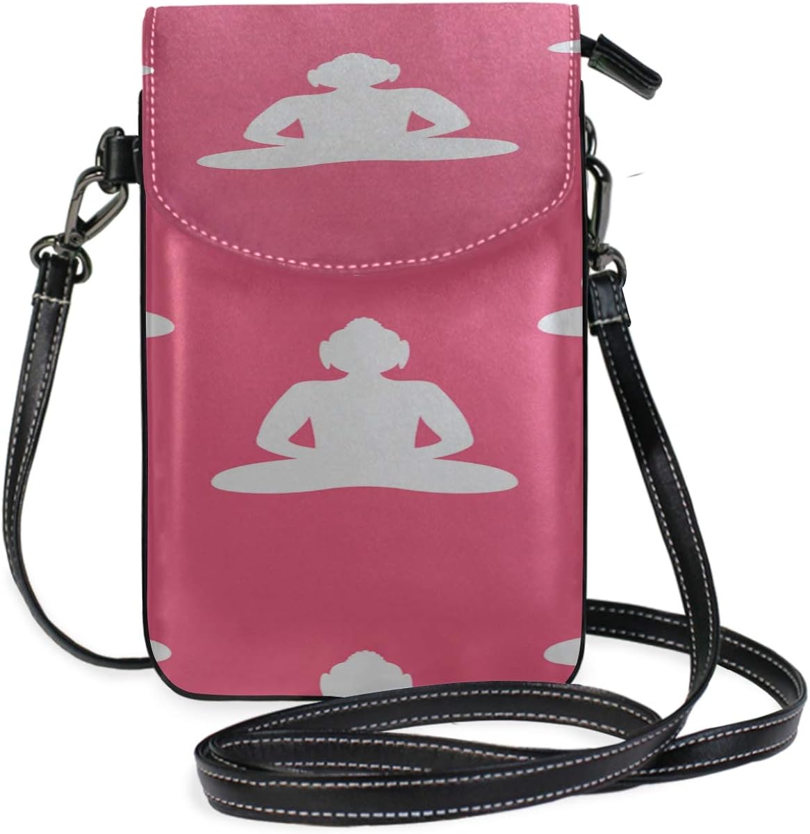 Leather Purse Phone Holder Harmonious Cute Beautiful Painting Print