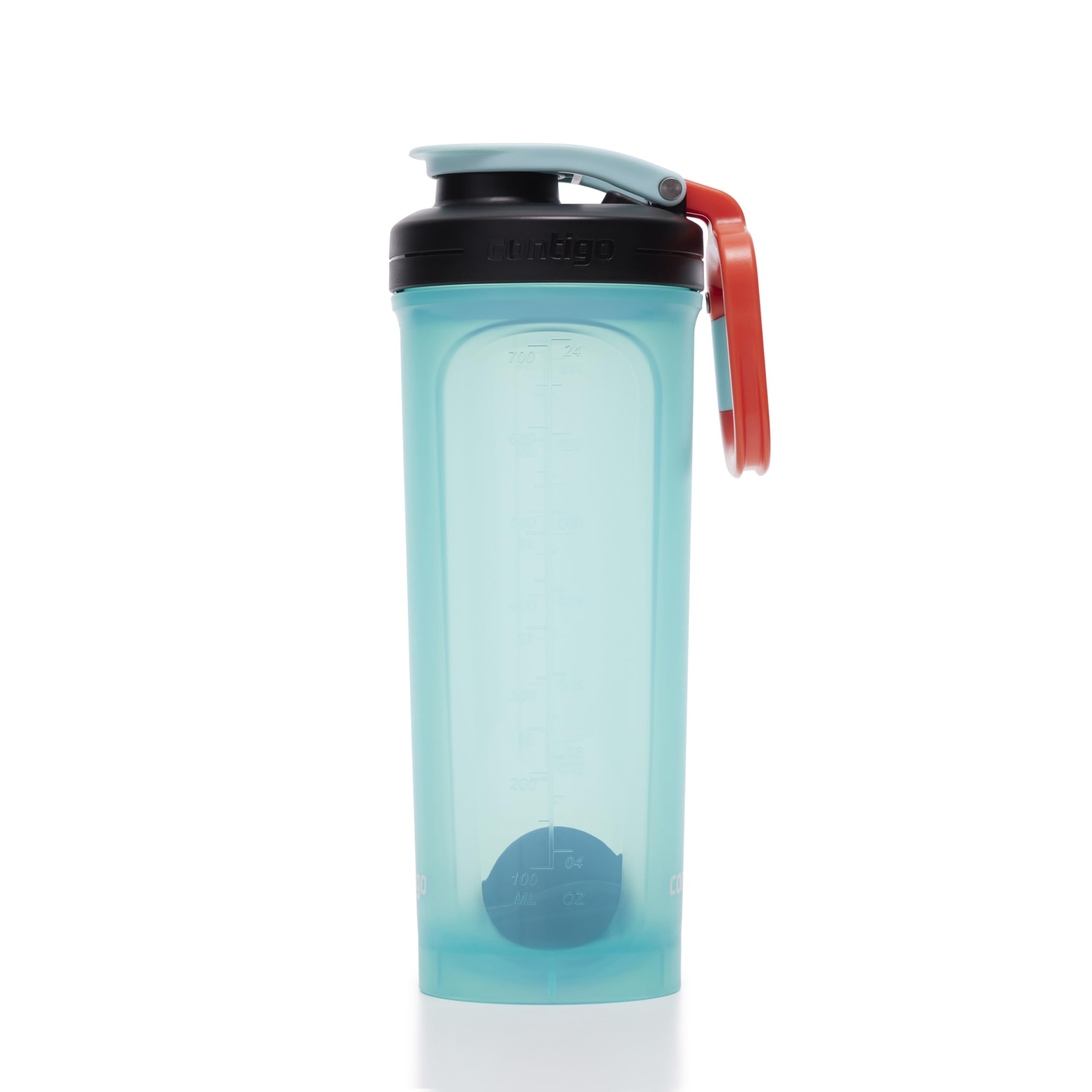 Contigo Shake & Go 2.0 Protein Shaker Bottle with Mixer Ball | Large BPA Free Blender | Ideal for Protein Powder, Nutrition Shakes or Smoothies |Leak Proof Shake Sports Bottle | 820 ml | Bubble Tea