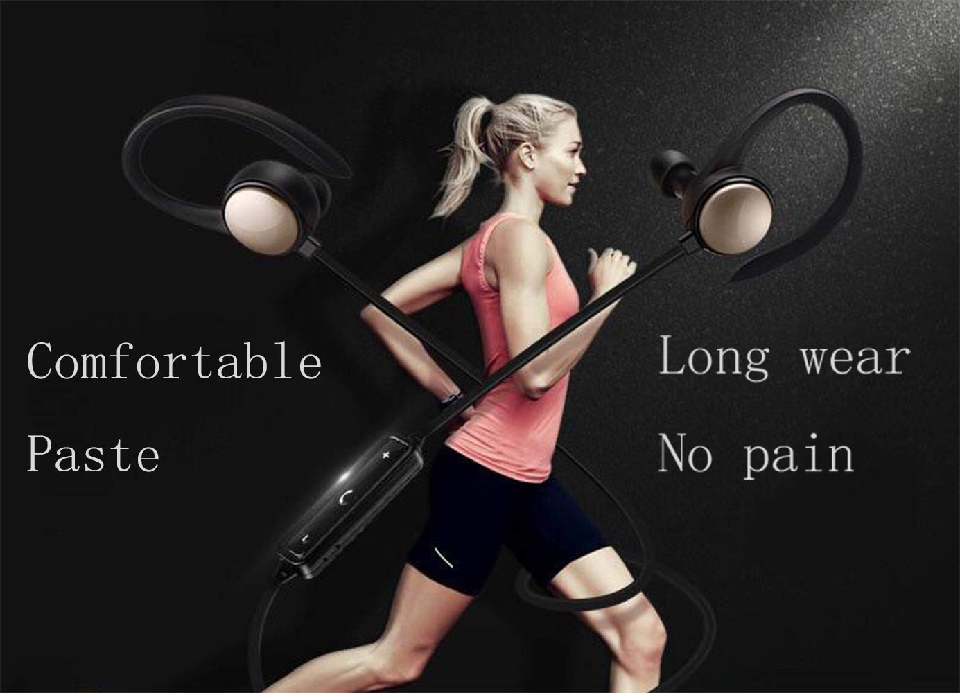 Bluetooth Wireless Sports Headphones, the Best Wireless Headphones for Sports and Fitness,Noise Cancelling Headphones Wireless Headphones for Running Jogging Cycling Sports HD Sound Safety