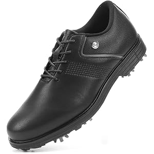 Waterproof Golf Shoes Business Shoes for Men with Spikes Classic Non-Slip Lightweight Breathable Sneakers Professional Spiked