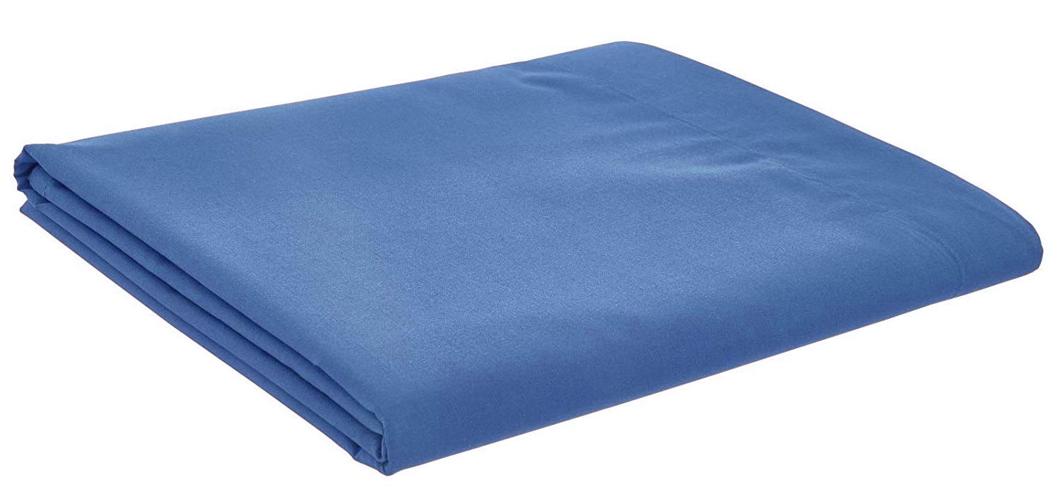 AmigoZone Easycare Pollycotton Percal Flat Sheet, Single - Mind Blue — image 1