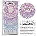 kwmobile Case for Sony Xperia XZ1 Compact - TPU Silicone back cover case mobile phone protective case - Clear cover Design Indian sun blue dark pink transparent