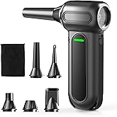 Compressed Air Duster,150000RPM Mini Rechargeable Electric Air Blower with Brushless Motor and LED Light,4-Gear Adjustable,Replace Air Cans,Super Power Cordless Dust Cleaner for Keyboard, PC, Car