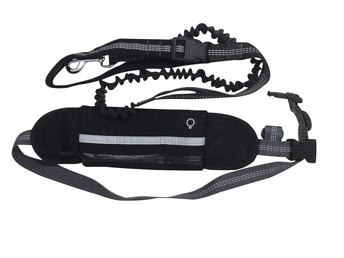 barf-alarm Joggingleine Hunde mit Bauchgurt inkl Tasche – 130cm Reflektierende Freihandleine – Taille Hundeleine Freihändig F