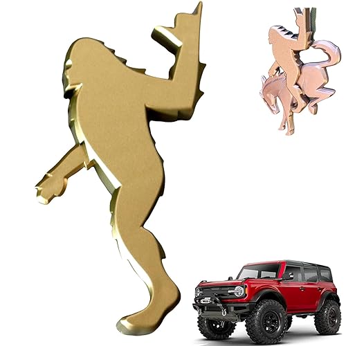 Add-A-Sasquatch Emblem for Bronco, 3x4 Inch, Off-Road Decal with 3M Adhesive, Custom Vehicle Accessory (Bronze Metallic1)