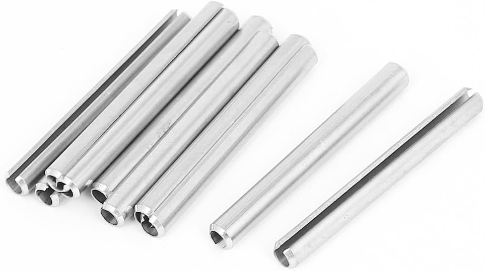 sourcingmap® M5x50mm 304 Stainless Steel Split Spring Roll Dowel Pins