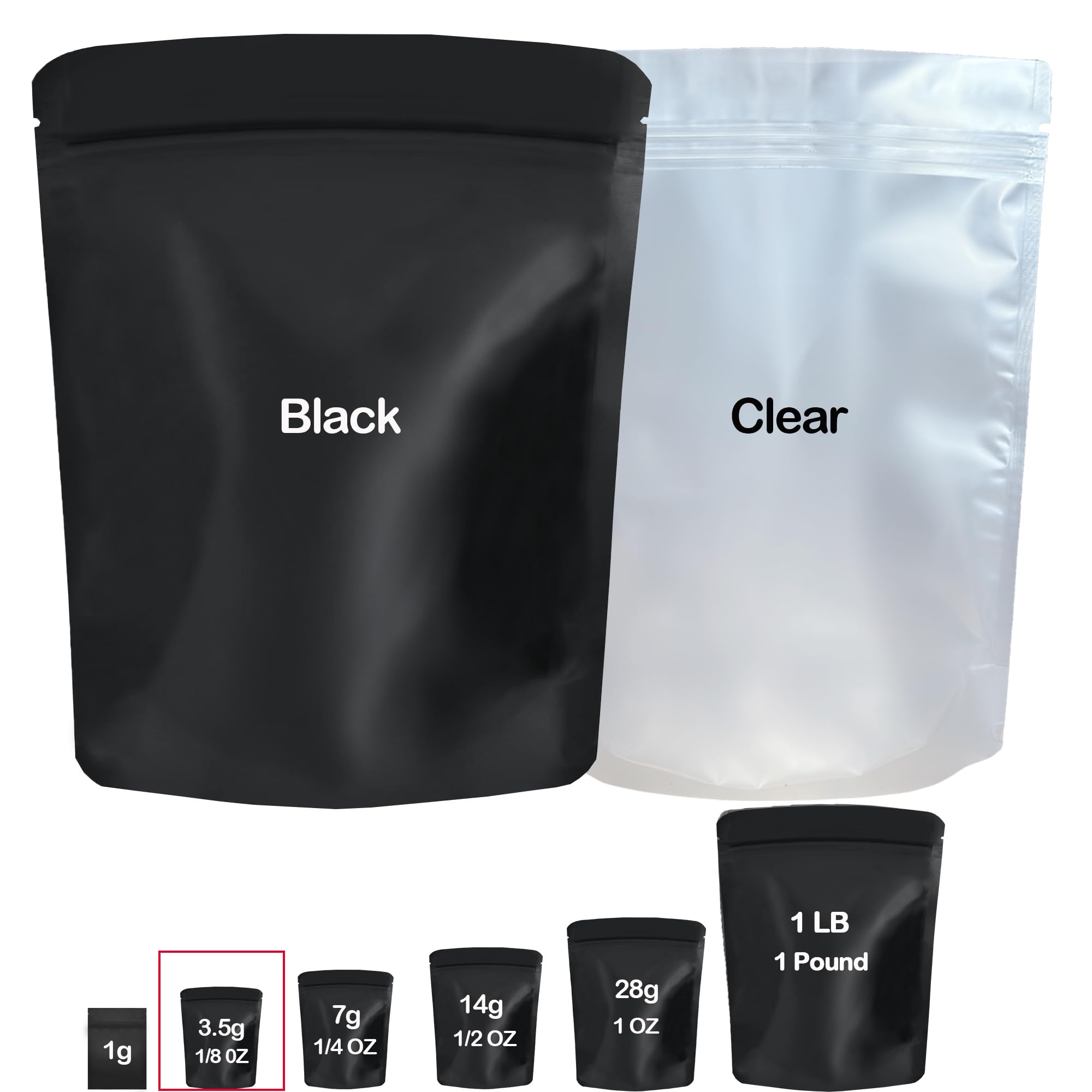 YINGZON 100 Pack Reusable Mylar Bags, 3.62 x 5