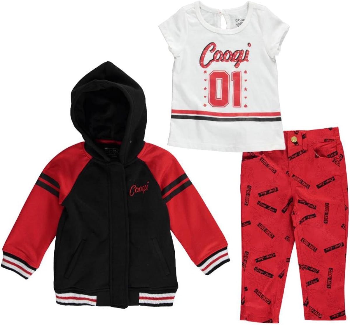 Coogi Baby Girls' "Aussie Rose" 3Piece Outfit Amazon.co.uk Clothing