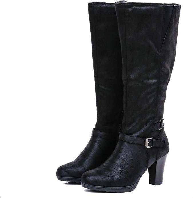 Mysoft Womens Boots Chunky Zipper