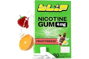 Blip NRT Nicotine Gum - 4mg Fruit Freeze (20 Count) - Help Quit Smoking Aid, Reduce Cravings - Nicotine Replacement Therapy