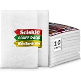 6" x 9" White Non-Scratch Polishing &amp; Buffing Pads, 10 Pack &ndash; Non-Abrasive Scouring Pads for Auto Detailing, Woodworking &amp; Multi-Surface Cleaning &ndash; Reusable &amp; Washable Non-Woven Pads