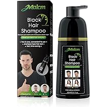 BIOGREEN ROOTS Natural Black Hair Color Shampoo for Gray