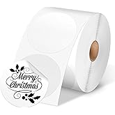 Phomemo 2” White Circle Thermal Label, Self-Adhesive Round Sticker Label, Circular Direct Thermal Printer Label for Phomemo 241bt, D520BT, B246D Labels Printer, 750 Labels/Roll, White