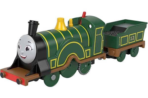 Thomas & Friends Motorized Toy Train Emily Battery-Powered Engine with Tender for Pretend Play Preschool Kids Ages 3+ Years​