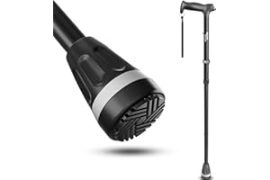 HEALTHBAZAAR All Terrain Walking Cane for Men & Women, Lightweight, Foldable, Adjustable, Shock Absorption, Collapsible Walking Stick for Seniors & Adults | HealthBazaar