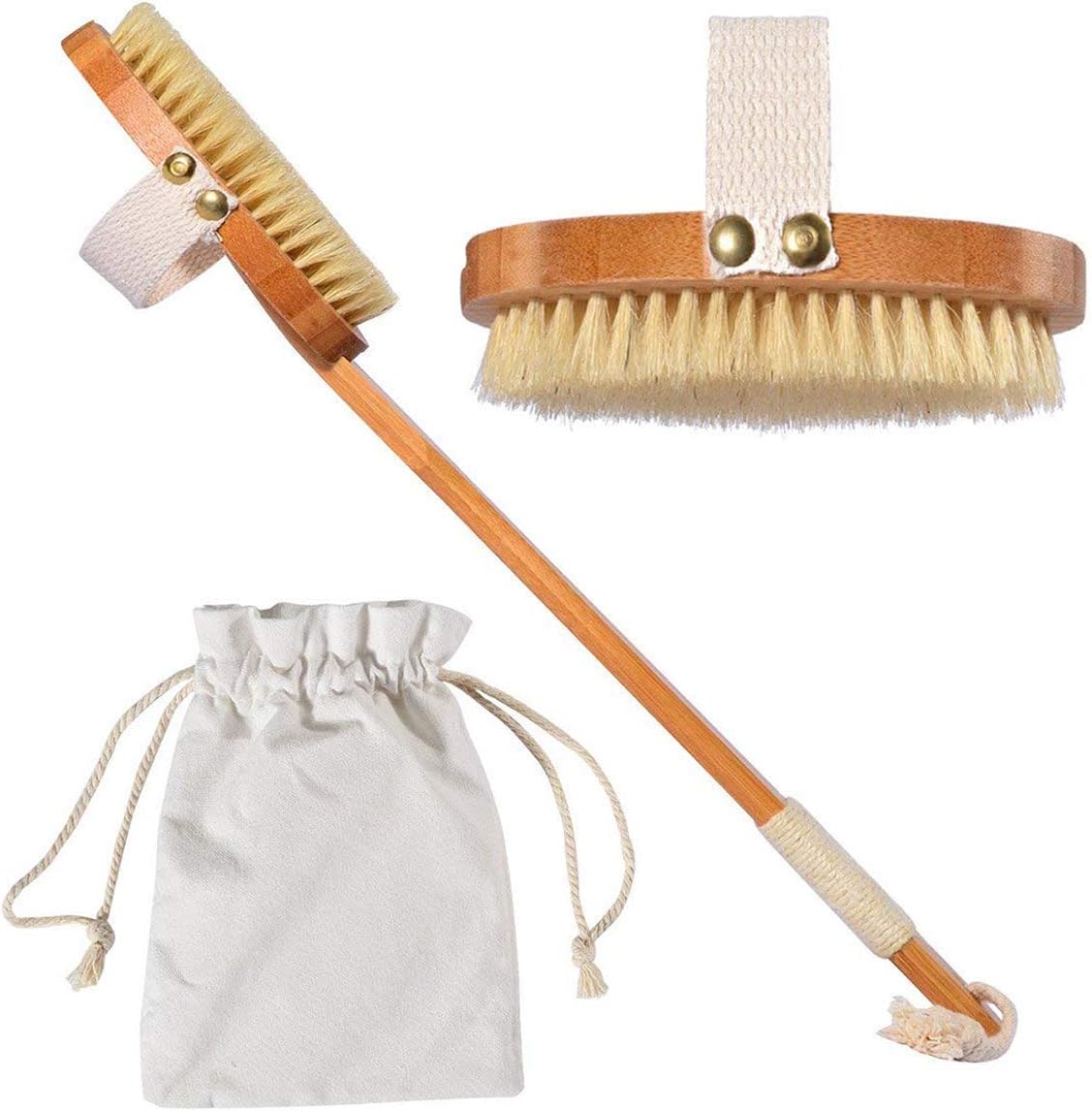 Dry Brushing Body Brush,Dry Skin Brush, Body Scrubber /Brush Perfect for Dry Skin Brushing, Shower And Bath, An Essential for Cellulite Reduction, Skin Exfoliation
