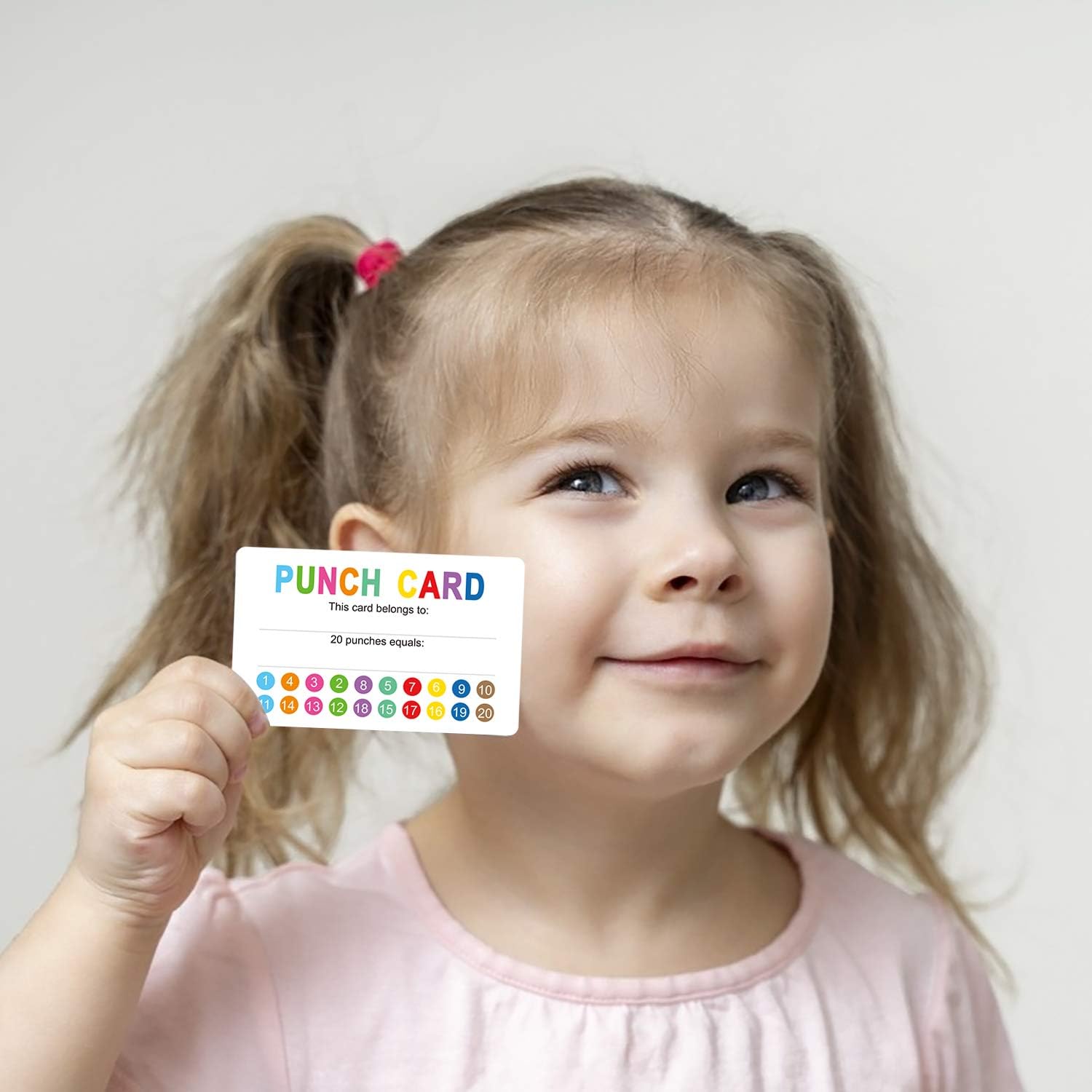 OUNENO 180 Pack Reward Punch Cards Behavior Incentive Awards for Kids Students Teachers Home Classroom School Business Loyalty 2" x 3.5" (20-Hole) : Office Products