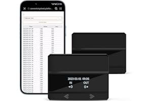 FOORIR People Counter/Infrared Door Counter, Statistics and Display of Incoming and Outgoing Data Respectively.The Mobile Phone Can Connect to The Device Hotspot to View and Export Data.