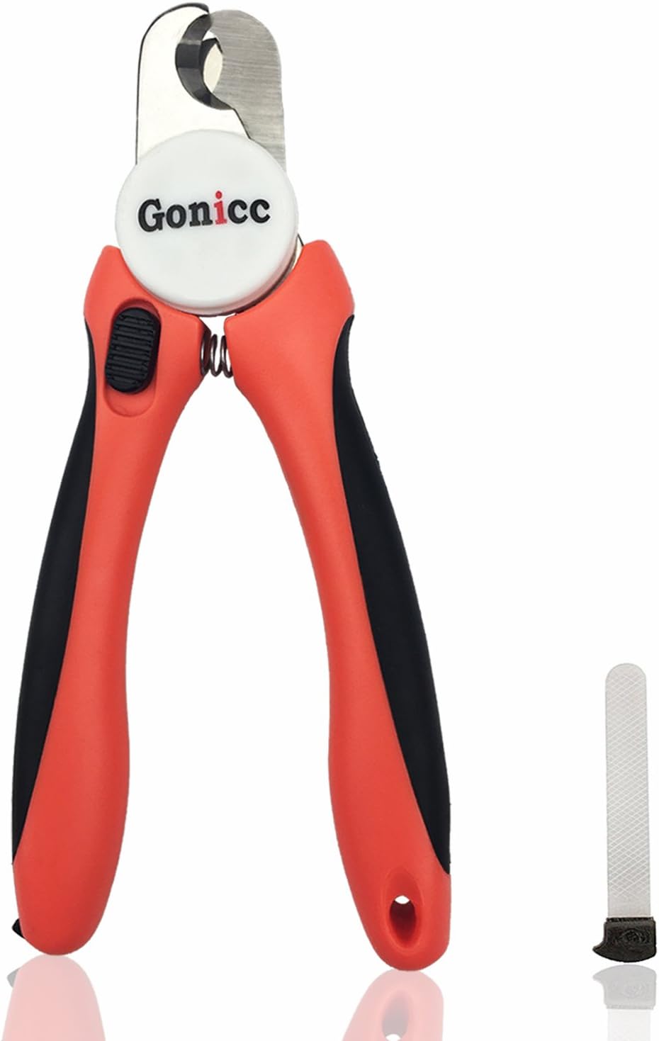 gonicc Dog & Cat Pets Nail Clippers and Trimmers(Orange) - with Safety Guard to Avoid Over Cutting, Free Nail File, Razor Sharp Blade - Professional Grooming Tool for Large and Small Animals