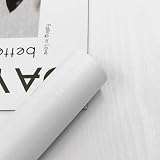 Abyssaly White Wood Effect Vinyl Wrap 90cm x 600cm Self Adhesive Wallpaper