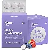 Neuro Sleep & Recharge Meltaway Mints - Contains Melatonin 1 mg, Chamomile & Elderberry - Travel Aid for Nighttime Relaxation & Healthy Sleep Cycle - Mixed Berry, 72 ct