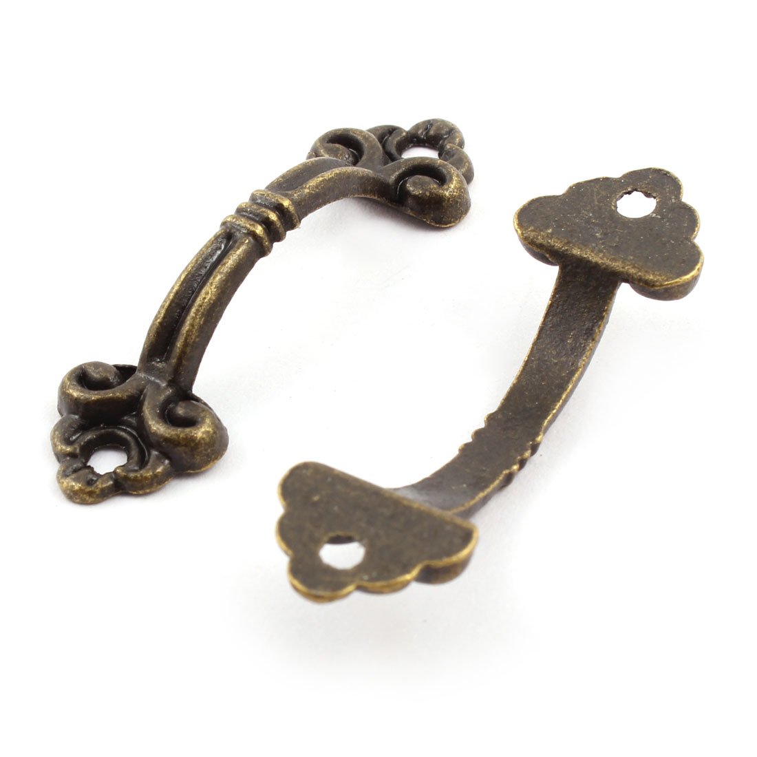 Sourcingmap Home Door Arch Shape Decorative Metal Box Pull Handle Bronze Tone 2 Pcs
