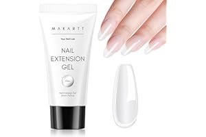 Makartt Poly Nail Gel: Clear 50ML Gel Builder for Natural-Looking Strengthener 3D Molding Gel for Trendy Nail Art-Long-Lasting and Easy to Use Supplies
