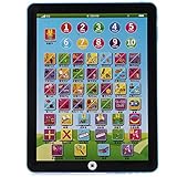 Kids Learning Pad Toy Children English Preschool Early Educational Computer Machine Tablet Blue