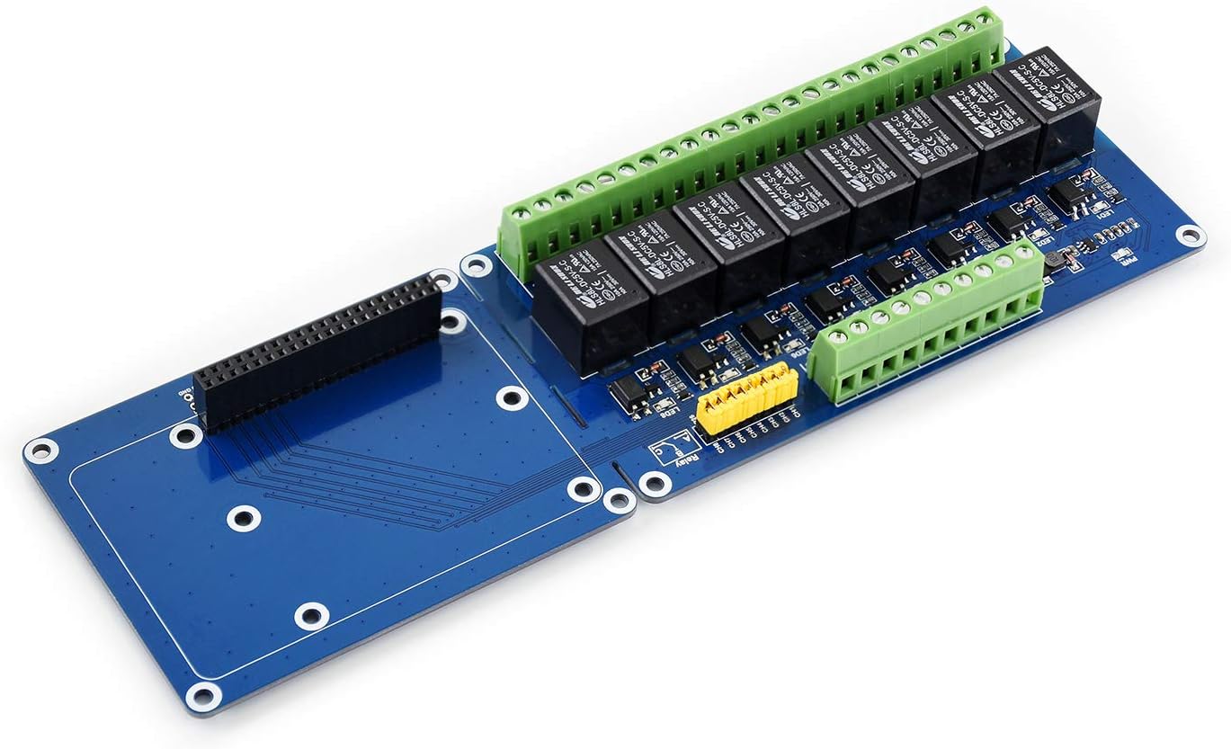 Waveshare RPi Relay Board(B) with 8-ch Relay, RPi Power, 40PIN GPIO, Compatible with Raspberry Pi, Jetson Nano - Image 3