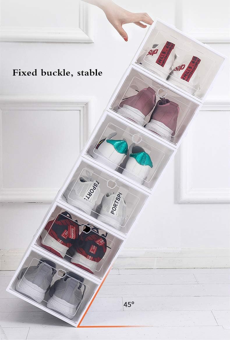 stackable clear shoe drawers on Storage Organization White Need To Install Shoe Storage Boxes Entryway Shoe Storage Boxes Clear Stackable 12 Pieces Clothing Closet Storage