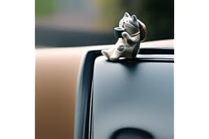 Votlik Cute Car Decor Lazy Cat Car Dashboard Decorations Handcrafted Mini Cat for Interior car Decor Desk Office and Home Decor Kawaii car Accessories for Women and Men