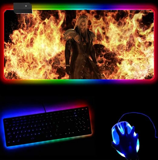 RGB Gaming Mouse Pad，Final Fantasy Extra Large XL Size LED