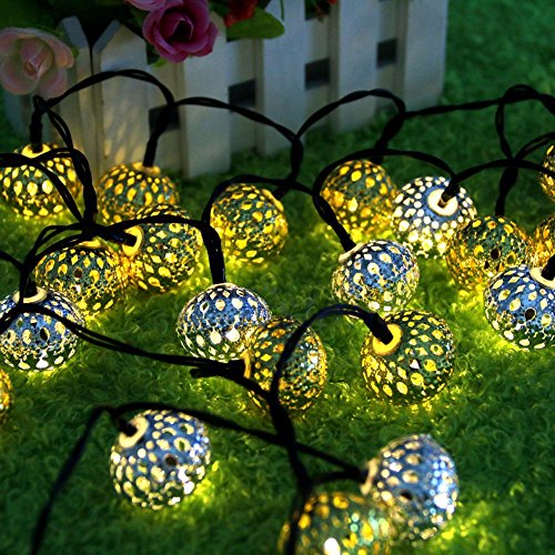 image for Idealgo 1.5M 20 LED Solar Powered Globe String Lights Ball String Ligh