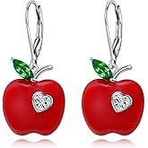 Christmas Tree Cat Drop Dangle Earrings for Women 925 Sterling Silver Moon Star Apple Lotus Palm Tree Lighthouse Lever Back Earrings