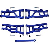 Hobbypark Aluminum Front &amp; Rear Suspension A-Arms Set,Tie Bar for 1/10 Traxxas Slash 2WD RC Car Upgrade Parts Hop Ups, Replacement of 2555 3631 2532