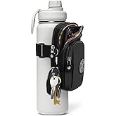 Bottle Pouch Gym Water Caddy with Phone Holder, Water Bottle Sleeve Bag with Pocket for Cards, Keys, Wallet, Gym Bottle Accessories for Men Women