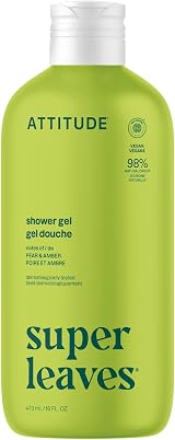 ATTITUDE Body Wash EWG Verified Pear & Amber Scent 473 mL Plant-Based