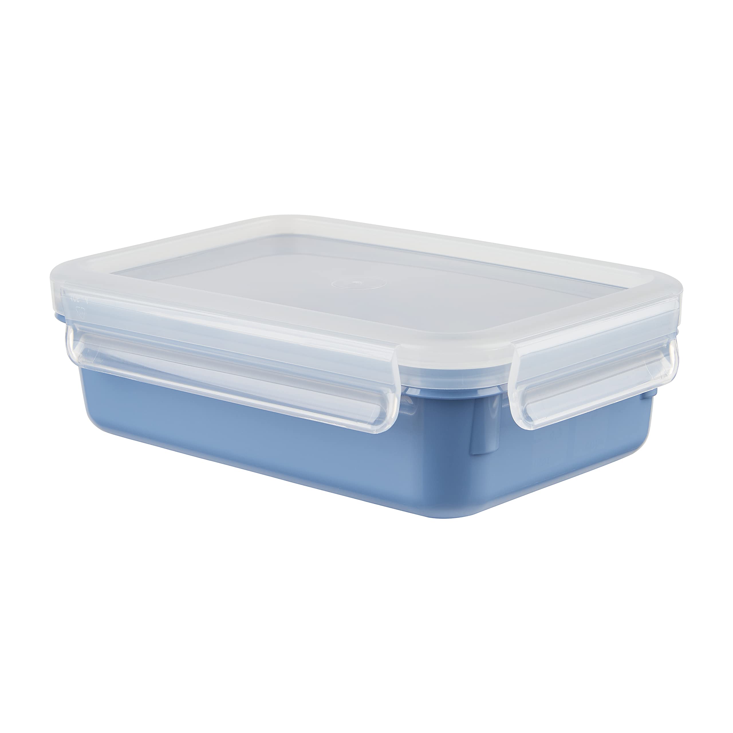 Emsa N10125 Clip & Close Colour Edition Food Storage Container, 0.8 Litres, 100% Leak-Proof, Hygienic, BPA-Free, Dishwasher, Microwave and Freezer Safe, Made in Germany, Aqua Blue