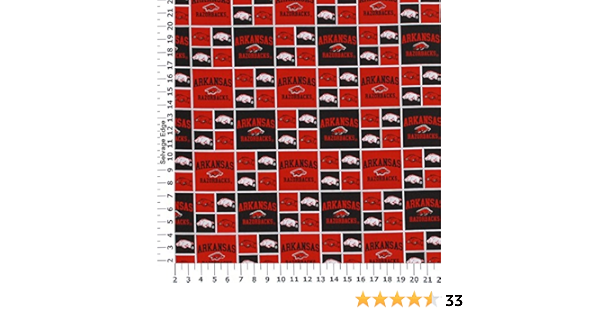 Amazon Com University Of Arkansas Cotton Fabric Sold By The Yard