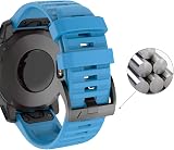 ISABAKE 26mm QuickFit Silicone Watch Strap for Garmin Fenix 7X 6X 5X 3 Enduro view 4