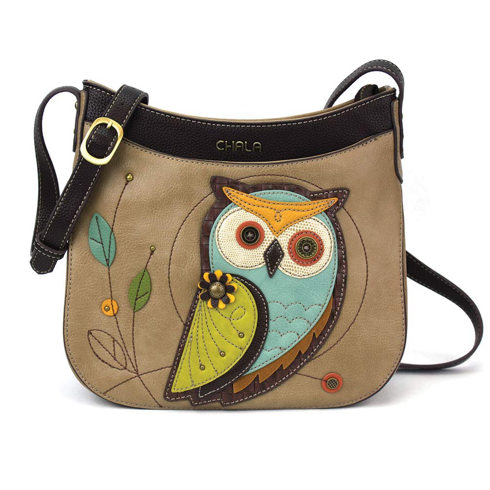 CHALA Crescent Crossbody with Adjustable Strap - Owl-A Taupe
