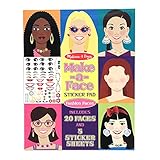 Kitchen MELISSA & DOUG MAKE A FACE STICKER PAD (Set of 6) Book