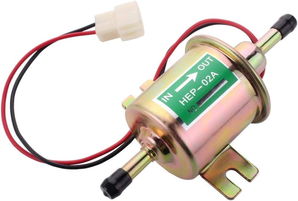 Inline Fuel Pump 12v Electric Transfer Universal Low Pressure Gas Diesel Fuel Pump 2.5-4psi HEP-02A: Automotive