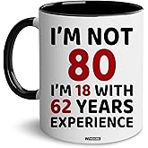 WHIDOBE 80th Birthday Gifts For Men, Women - Gift For 80 Year Old - 80th Gifts For Grandma, Grandpa - 1946 Birthday Gift For Mom, Dad - 80 Years Old Birthday Gifts Mug