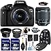 Canon EOS Rebel T6i DSLR Camera with 18-55mm IS STM Lens + Kit Includes, 58mm HD Wide Angle Lens + 2.2x Telephoto Lens + 2Pcs 32GB Commander Memory Cards + Backpack Case + Grip Strap + Cleaning Kit