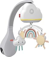 Fisher-Price Rainbow Showers Bassinet Mobile Sound Machine Music Night Light 0+ view 1