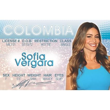 Amazon Com Signs 4 Fun Nidsv Sofia Vergara S Driver S License