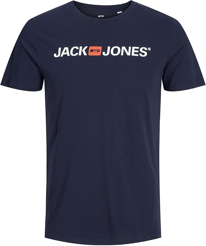 Herren Jjecorp Logo Tee Crew Neck Noos T Shirt, Navy Blazer, L EU — Foto 1 von 8